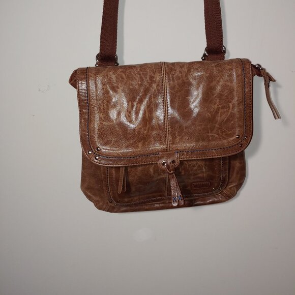 - The Sak Ventura Distressed Vintage Leather Convertible Backpack Bag Brow… - Picture 1 of 16